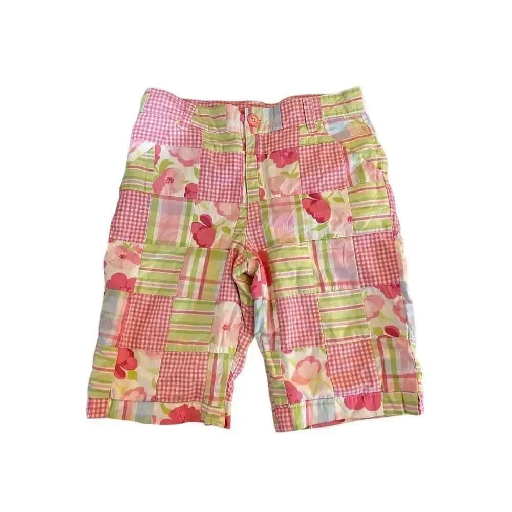 Gymboree, Patchwork girls, butterfly Bermuda shorts, size 12
